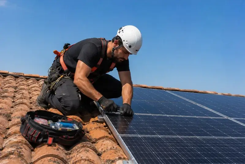 Maintenance et monitoring de panneaux solaires à Grans